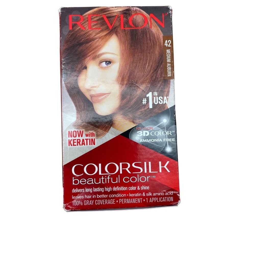 Revlon ColorSilk Beautiful Color Permanent‎ Hair Dye Shade 42 Medium Amber